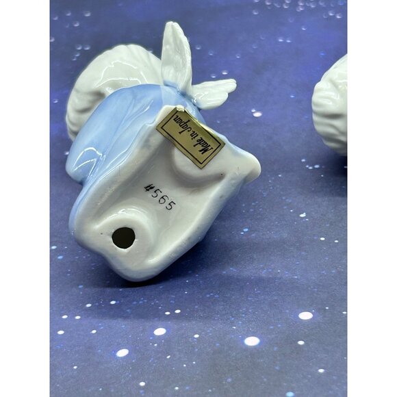 Lefton Porcelain Praying Angels Boy & Girl 4" Figurines Vintage Christmas - Picture 8 of 8